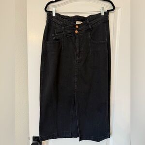 Pilcro Denim Pencil Skirt